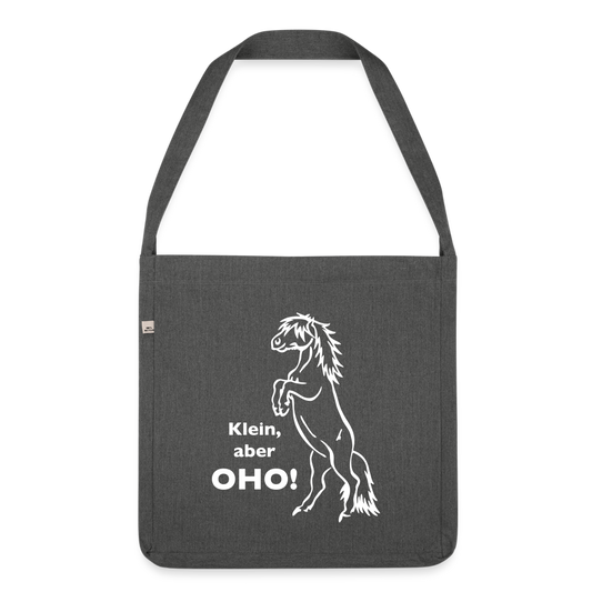 "Oho!" Grafik-Stil - Schultertasche - Dunkelgrau meliert