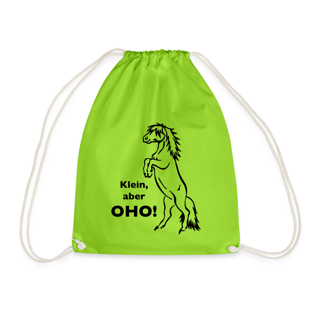 "Oho!" Grafik-Stil - Stallbeutel - Neongrün