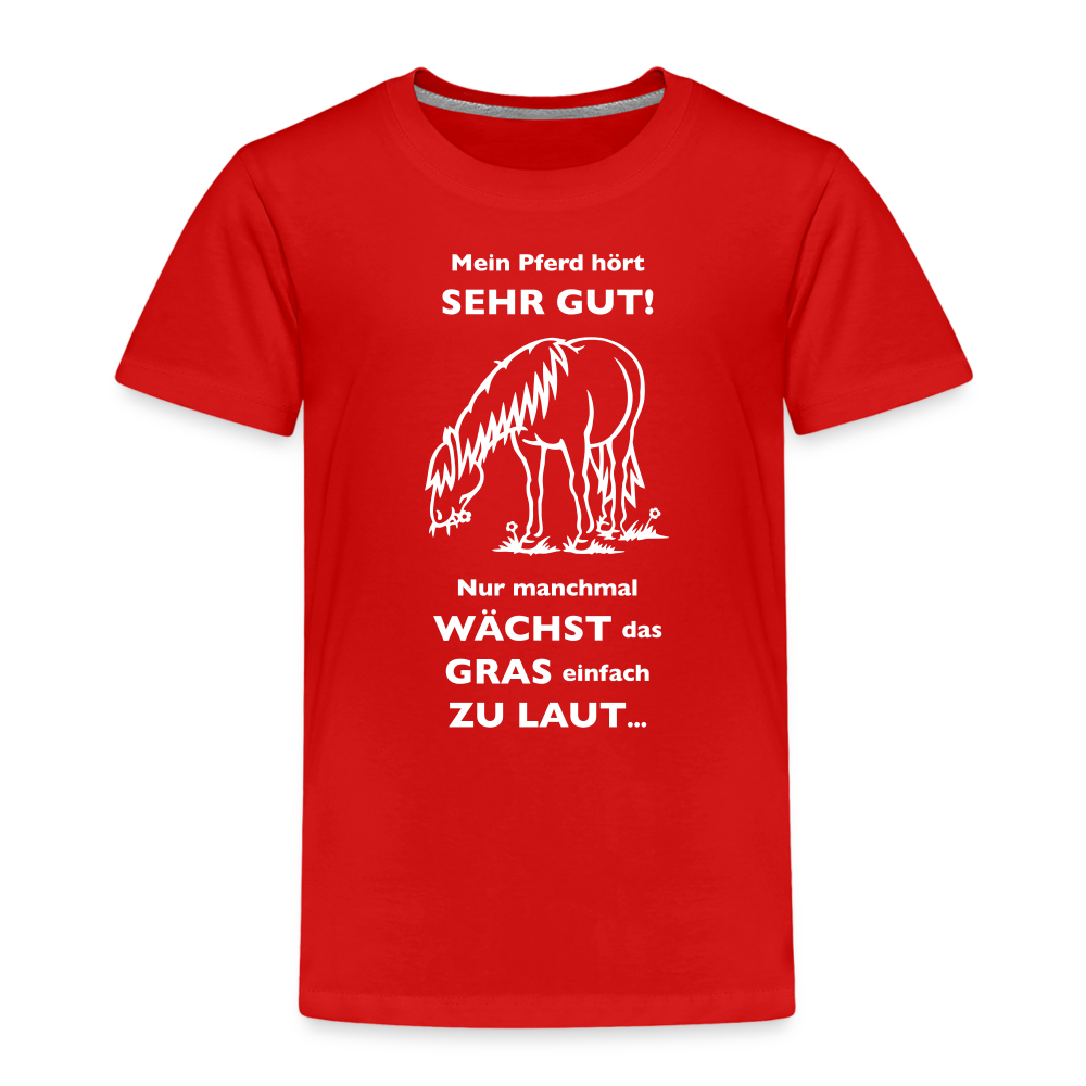 "Lautes Gras" Grafik-Stil - Kinder T-Shirt - Rot