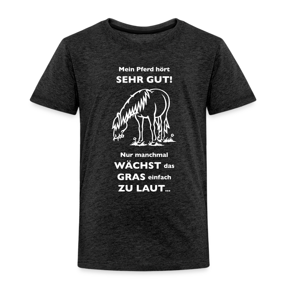 "Lautes Gras" Grafik-Stil - Kinder T-Shirt - Anthrazit