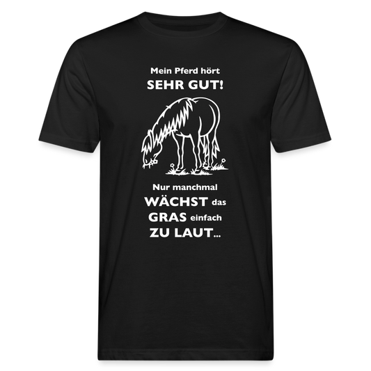 "Lautes Gras" Grafik-Stil - Männer Bio-T-Shirt - Schwarz