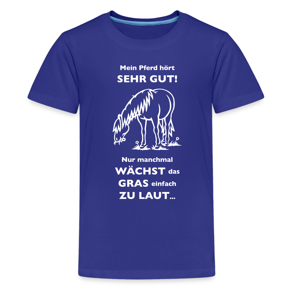"Lautes Gras" Grafik-Stil - Teenager T-Shirt - Königsblau