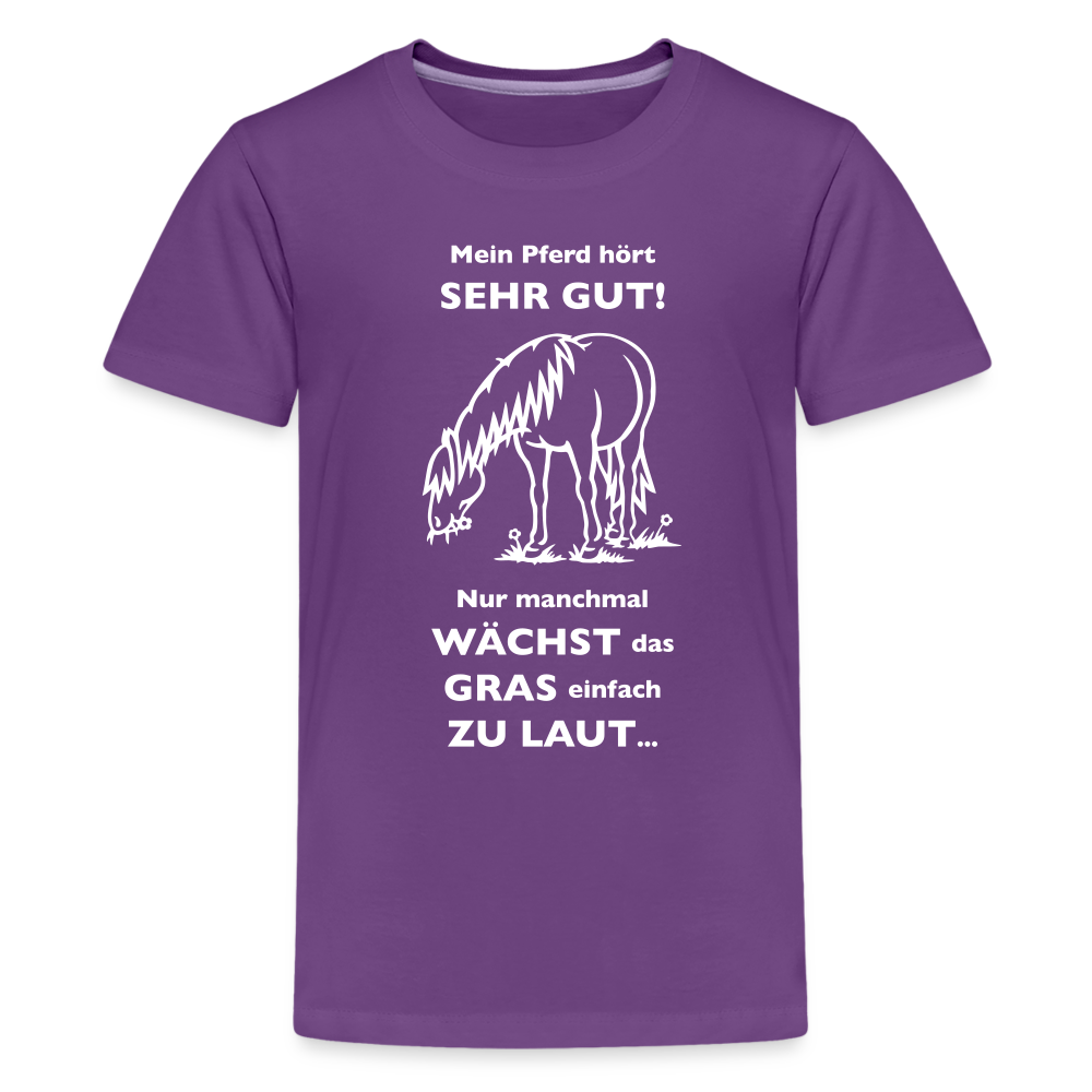"Lautes Gras" Grafik-Stil - Teenager T-Shirt - Lila