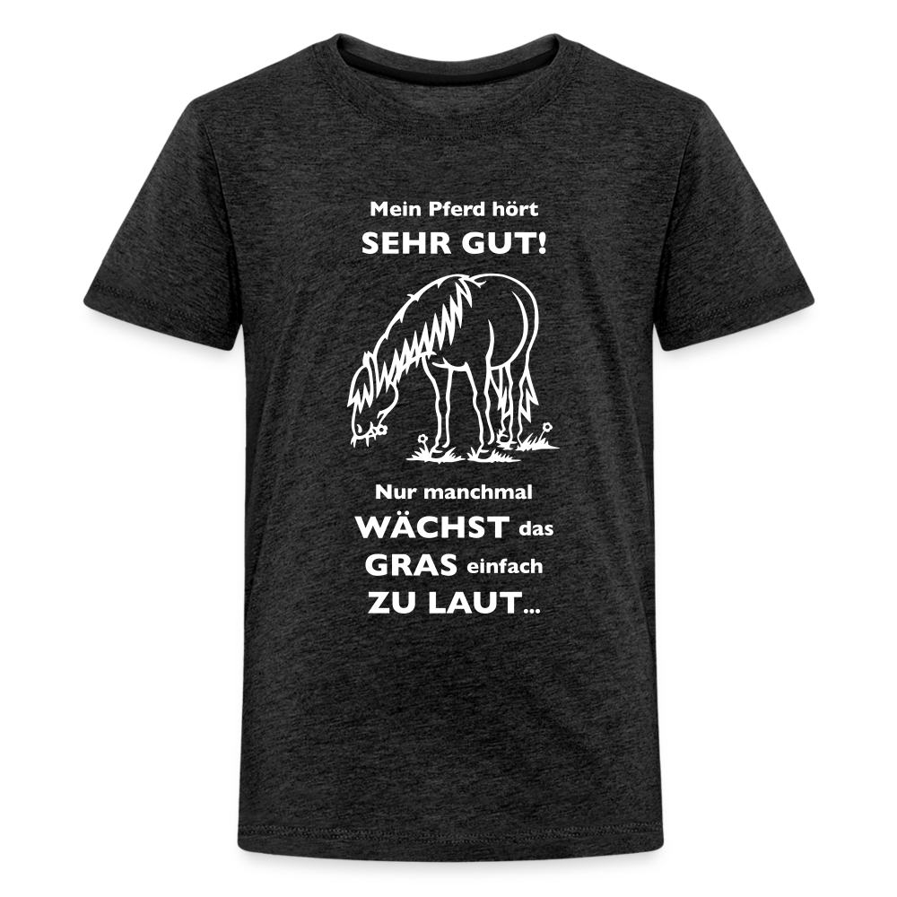 "Lautes Gras" Grafik-Stil - Teenager T-Shirt - Anthrazit