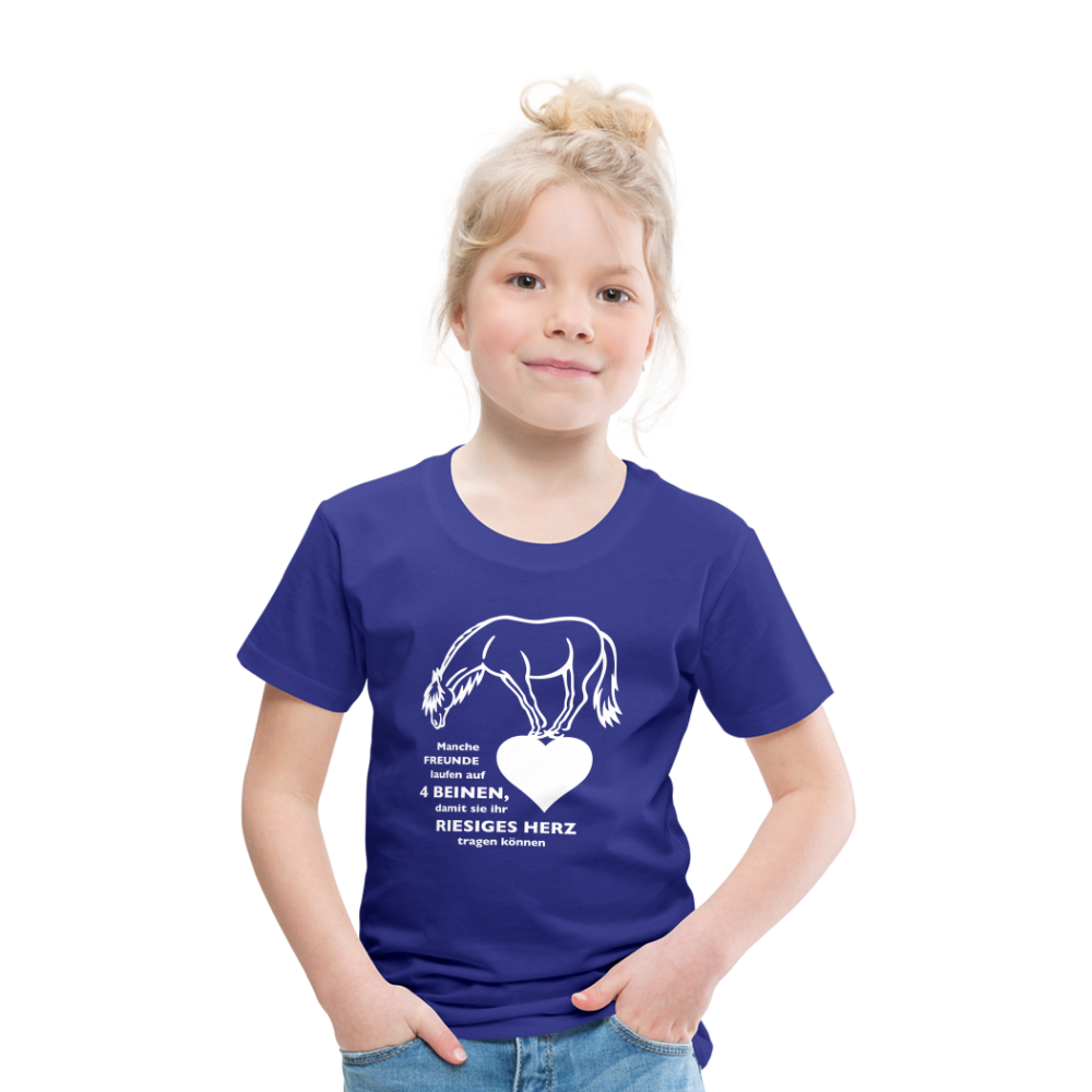 "Freund mit riesigem Herz" Grafik-Stil - Kinder T-Shirt - Königsblau