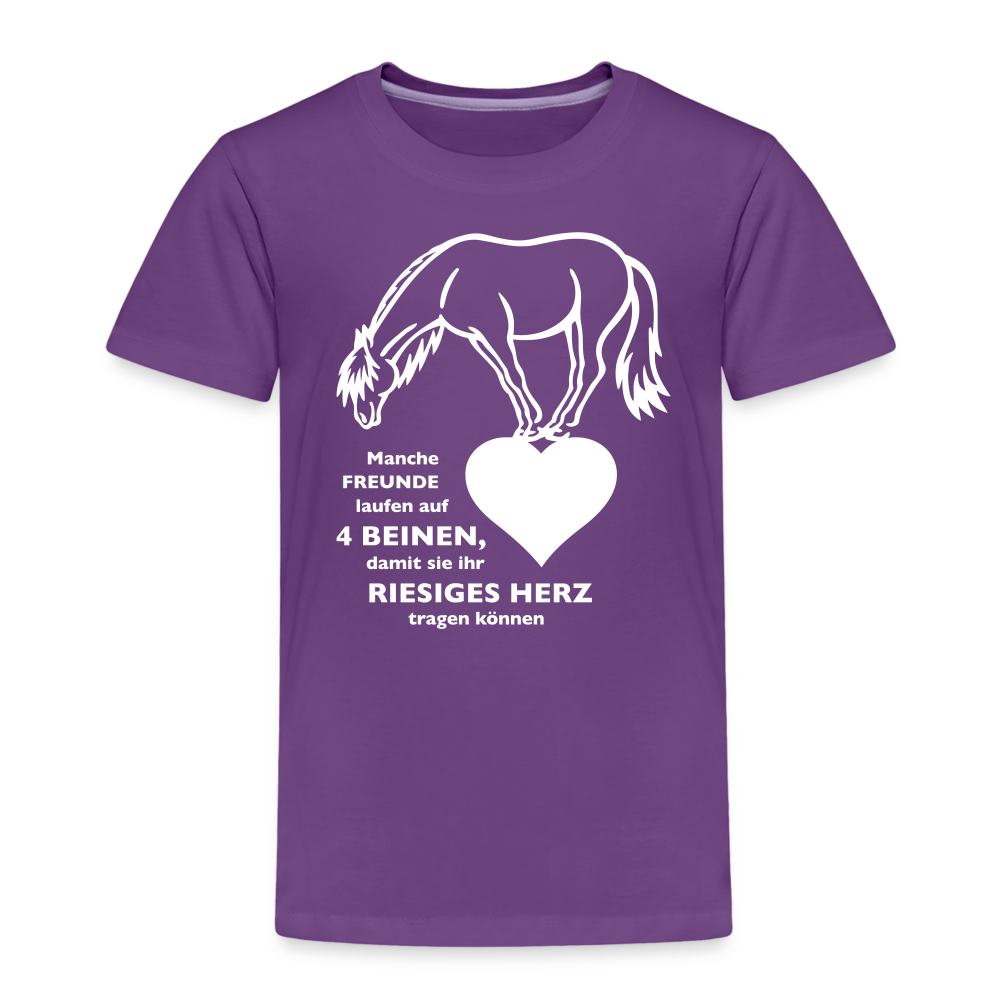 "Freund mit riesigem Herz" Grafik-Stil - Kinder T-Shirt - Lila