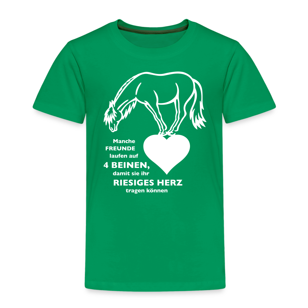 "Freund mit riesigem Herz" Grafik-Stil - Kinder T-Shirt - Kelly Green