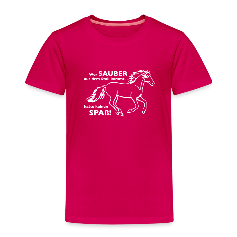 "Dreckspatz" Grafik-Stil - Kinder T-Shirt - dunkles Pink