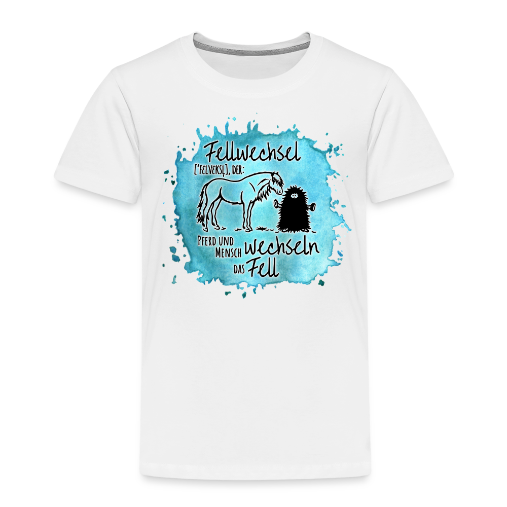 Definition „Fellwechsel" Aquarell-Stil - Kinder T-Shirt - weiß