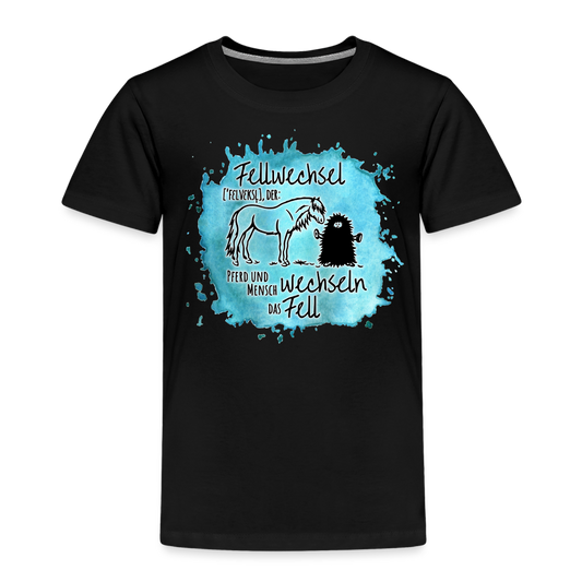 Definition „Fellwechsel" Aquarell-Stil - Kinder T-Shirt - Schwarz