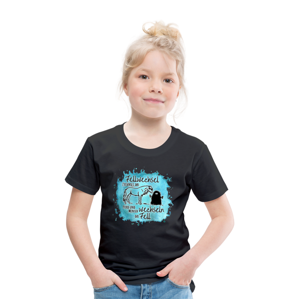 Definition „Fellwechsel" Aquarell-Stil - Kinder T-Shirt - Schwarz