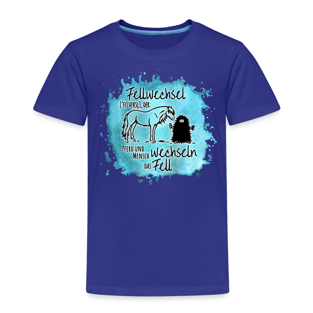 Definition „Fellwechsel" Aquarell-Stil - Kinder T-Shirt - Königsblau