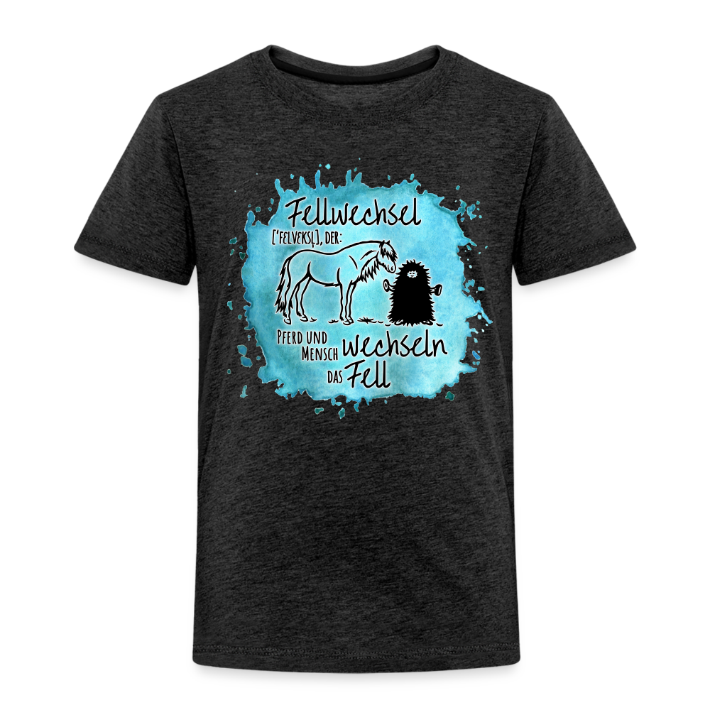 Definition „Fellwechsel" Aquarell-Stil - Kinder T-Shirt - Anthrazit