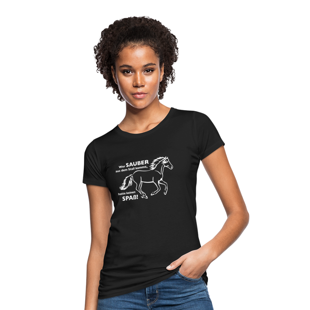 "Dreckspatz" Grafik-Stil - Frauen Bio-T-Shirt - Schwarz