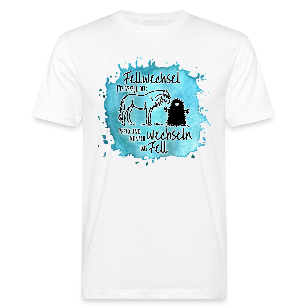 Definition „Fellwechsel" Aquarell-Stil - Männer Bio-T-Shirt - weiß