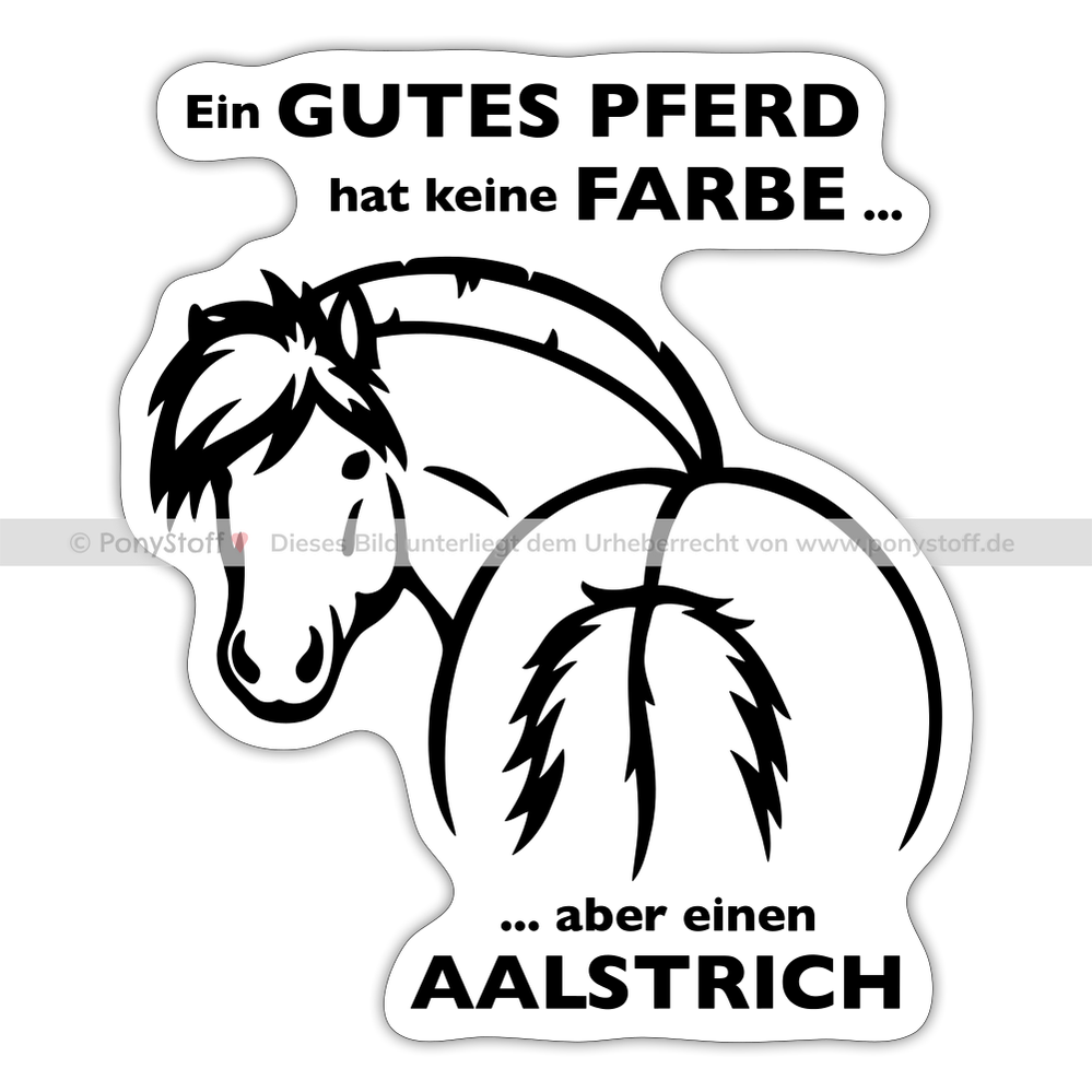 "Aalstrich" Grafik-Stil - Sticker - Mattweiß