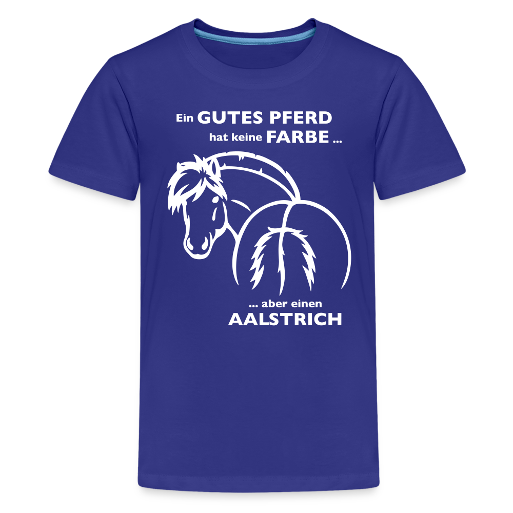 "Aalstrich" Grafik-Stil - Teenager T-Shirt - Königsblau