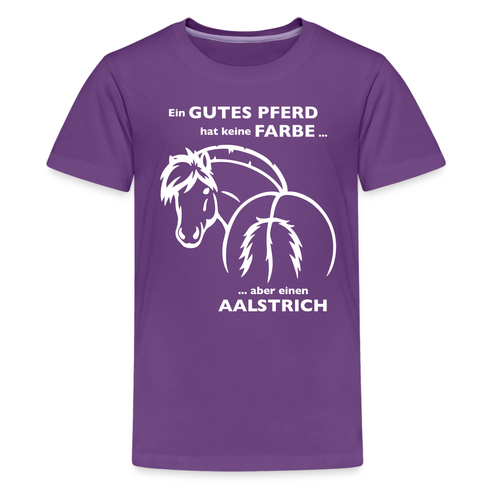 "Aalstrich" Grafik-Stil - Teenager T-Shirt - Lila