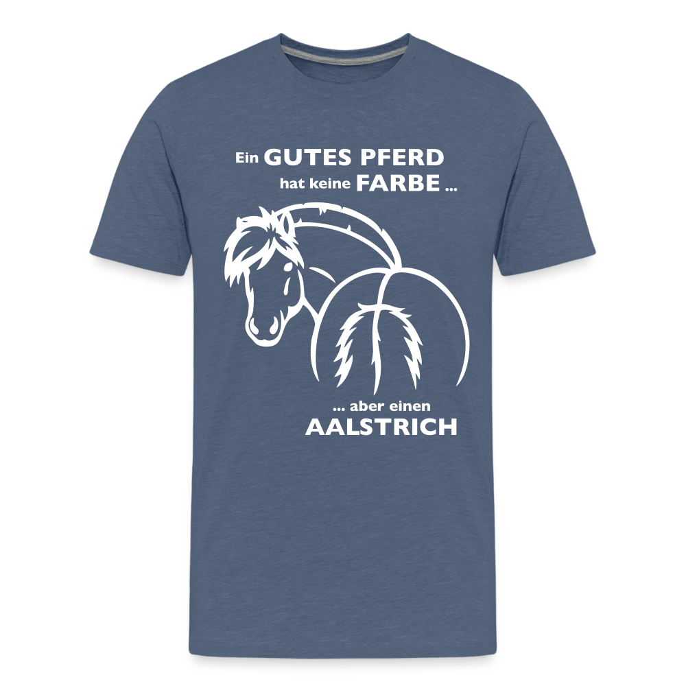 "Aalstrich" Grafik-Stil - Teenager T-Shirt - Blau meliert
