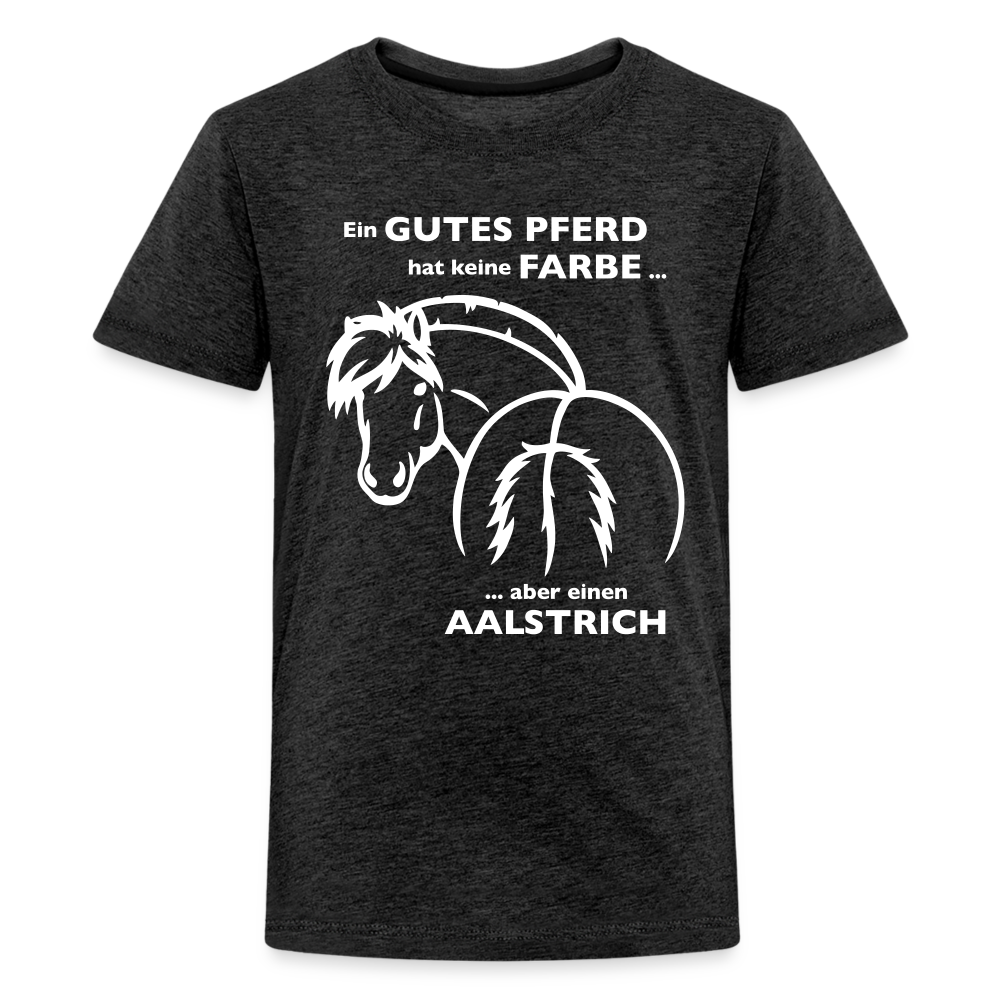 "Aalstrich" Grafik-Stil - Teenager T-Shirt - Anthrazit