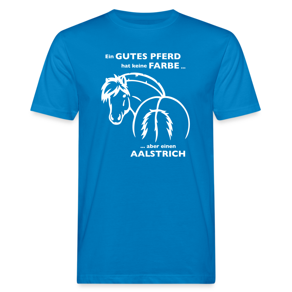 "Aalstrich" Grafik-Stil - Männer Bio-T-Shirt - Pfauenblau