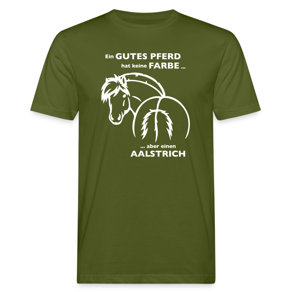 "Aalstrich" Grafik-Stil - Männer Bio-T-Shirt - Moosgrün