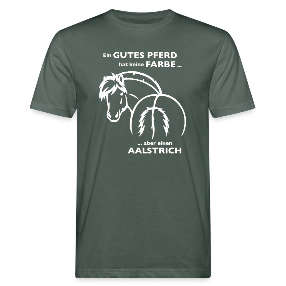 "Aalstrich" Grafik-Stil - Männer Bio-T-Shirt - Graugrün