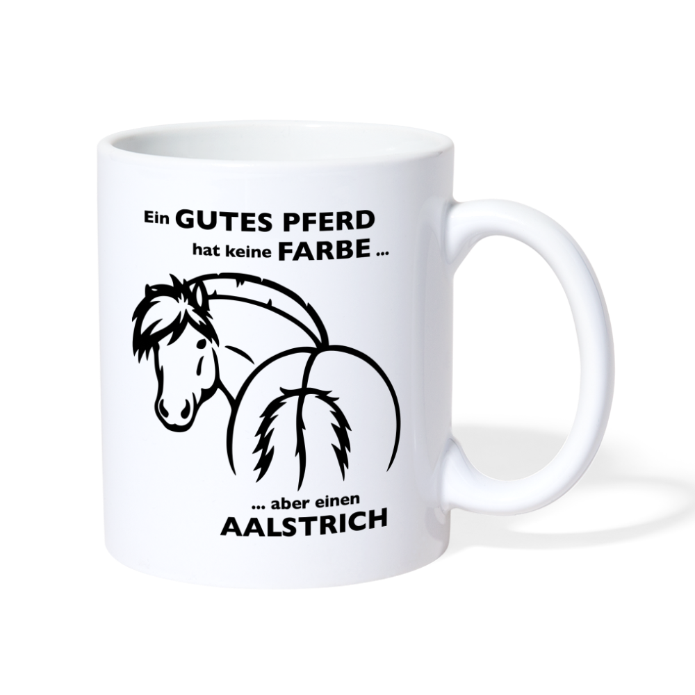 "Aalstrich" Grafik-Stil - Tasse weiß - weiß