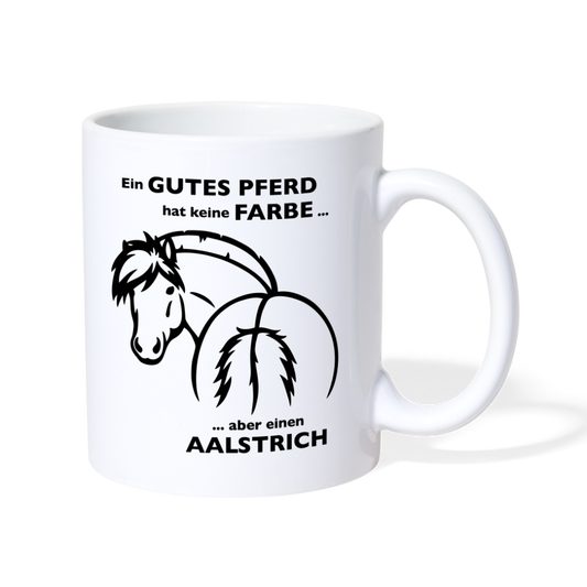 "Aalstrich" Grafik-Stil - Tasse weiß - weiß
