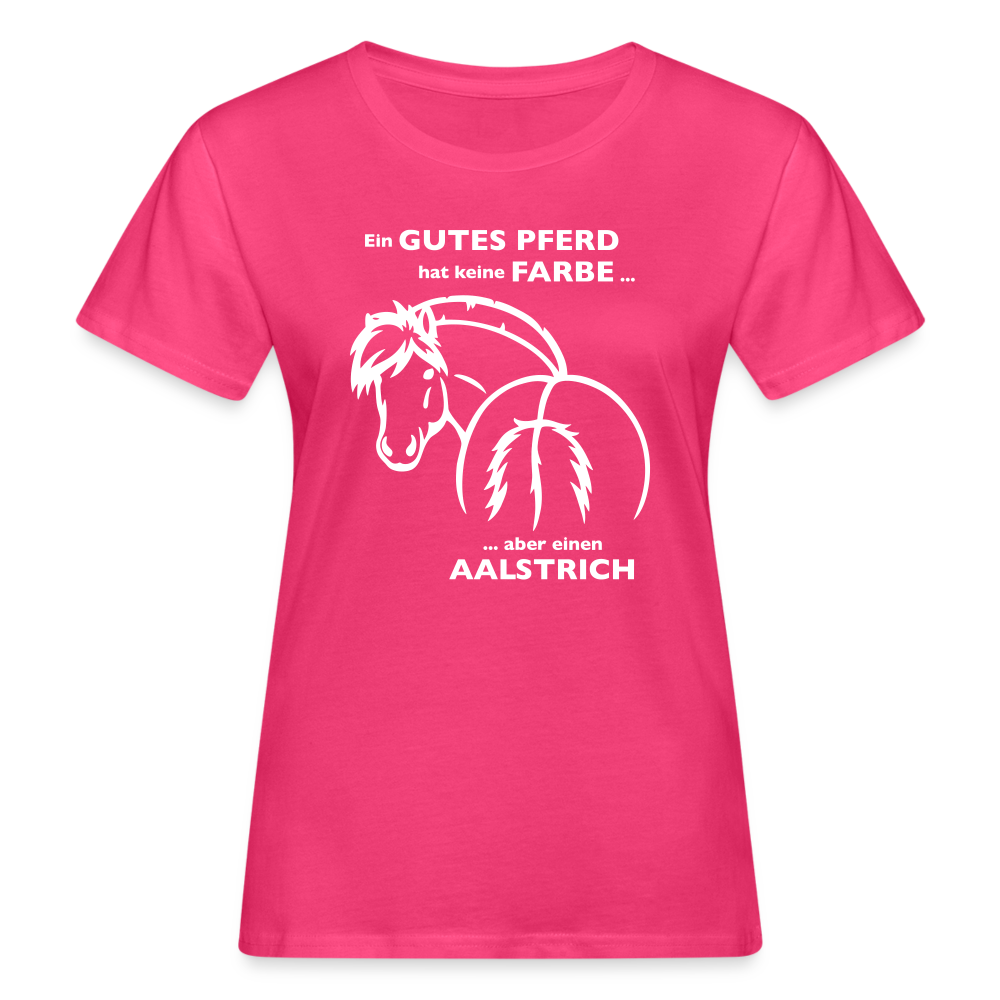 "Aalstrich" Grafik-Stil - Frauen Bio-T-Shirt - Neon Pink