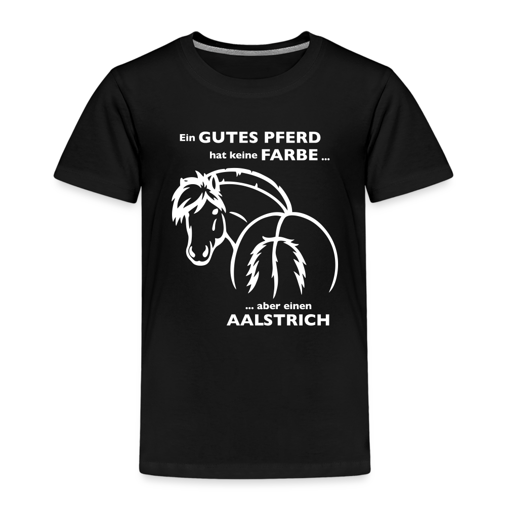 "Aalstrich" Grafik-Stil - Kinder T-Shirt - Schwarz