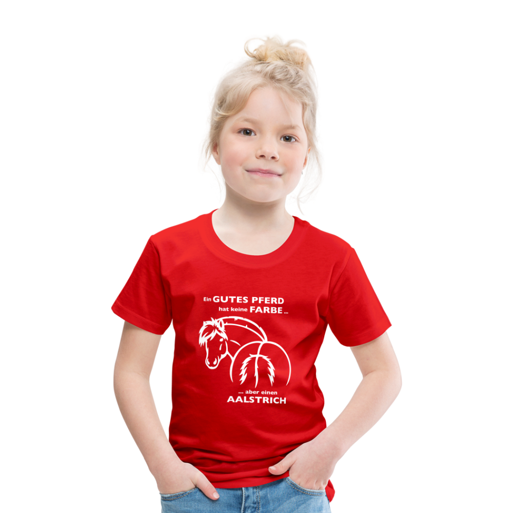 "Aalstrich" Grafik-Stil - Kinder T-Shirt - Rot