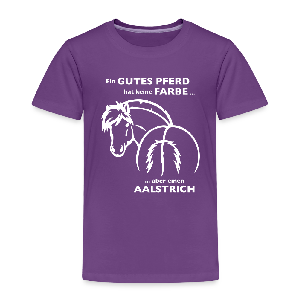 "Aalstrich" Grafik-Stil - Kinder T-Shirt - Lila