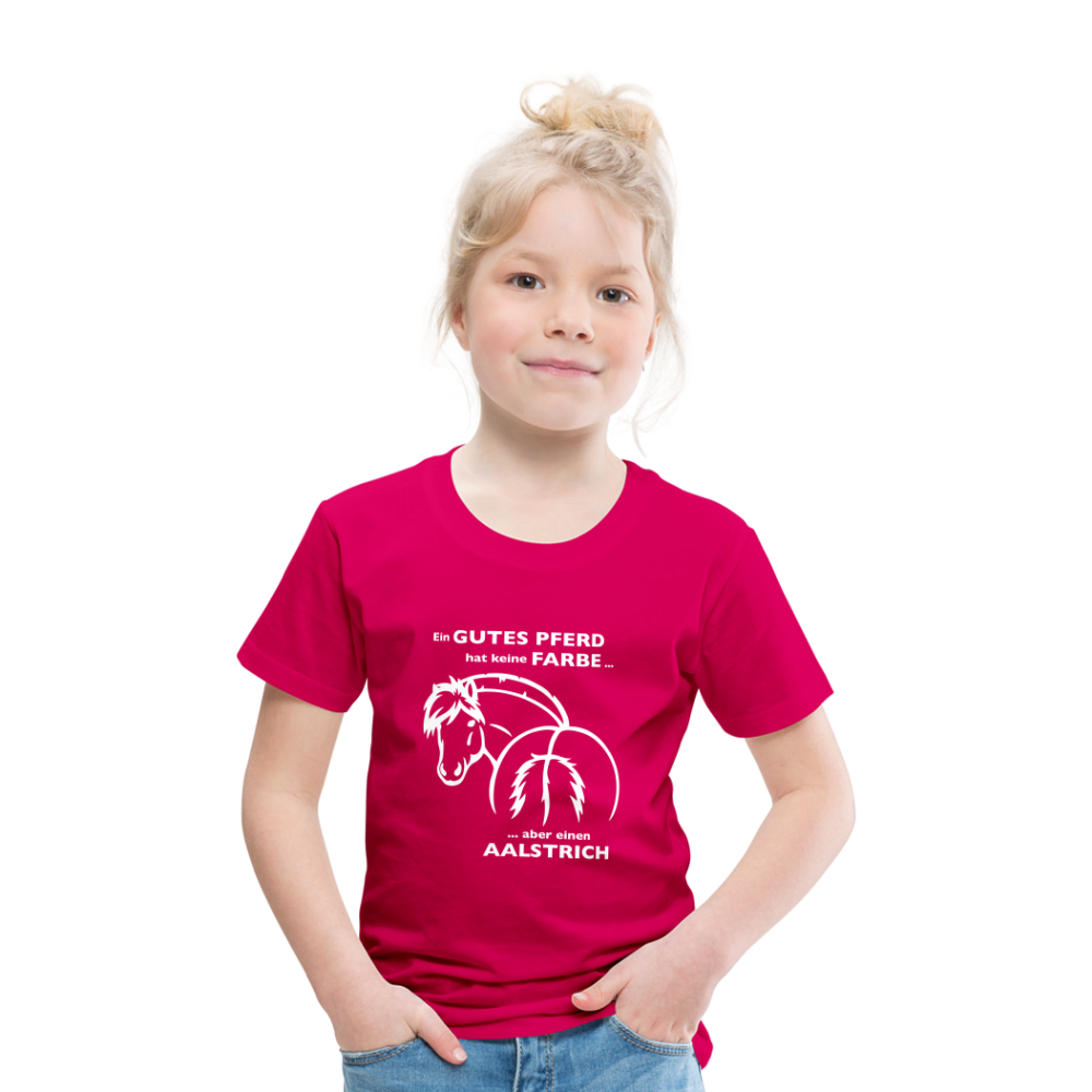 "Aalstrich" Grafik-Stil - Kinder T-Shirt - dunkles Pink