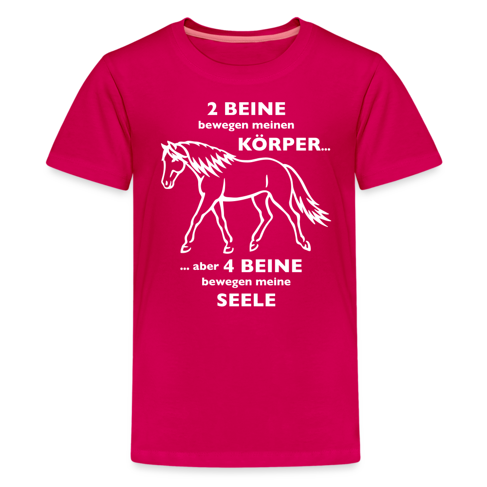 "4 Beine bewegen meine Seele" Grafik-Stil - Teenager T-Shirt - dunkles Pink
