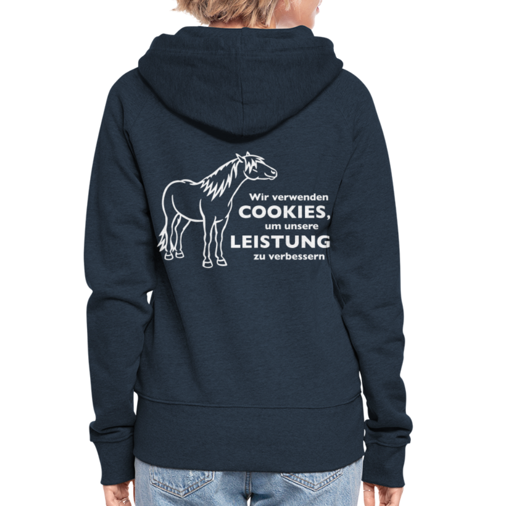 "Cookieverwendung" Grafik-Stil - Frauen Kapuzenjacke - Navy